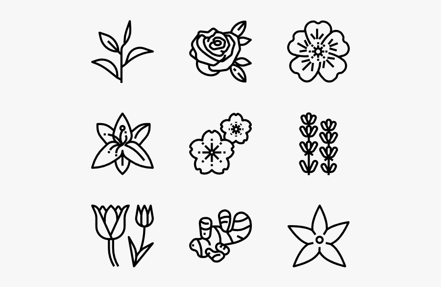 Natural Scent - Flower Pictogram Png, Transparent Clipart