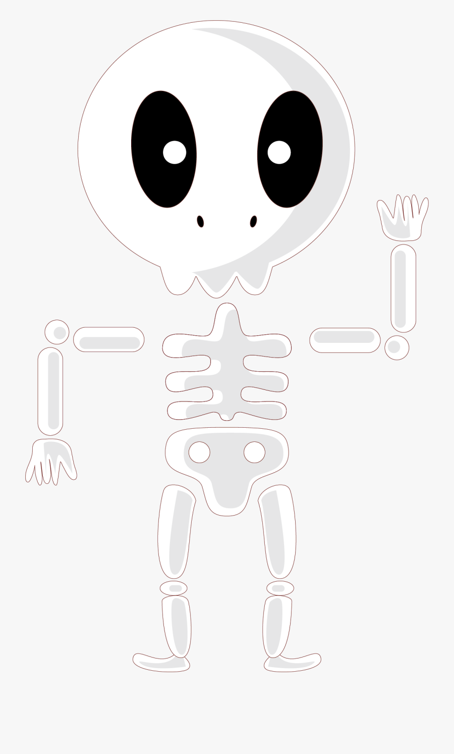 Nose White Pattern - Cute Kid Skeleton, Transparent Clipart