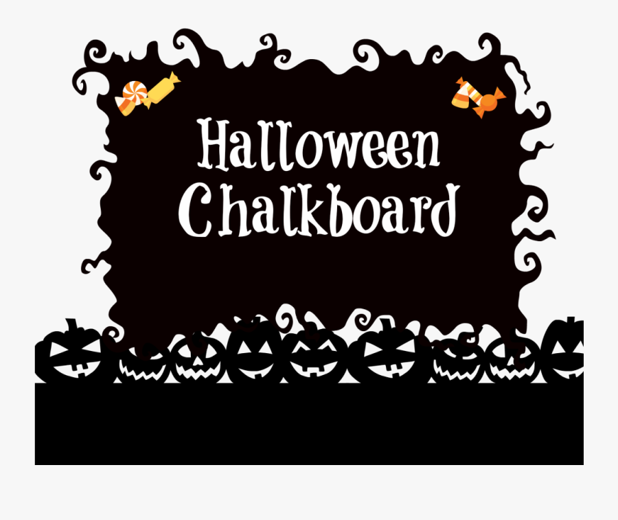 Halloween Chalkboard Banner - Halloween Safety, Transparent Clipart