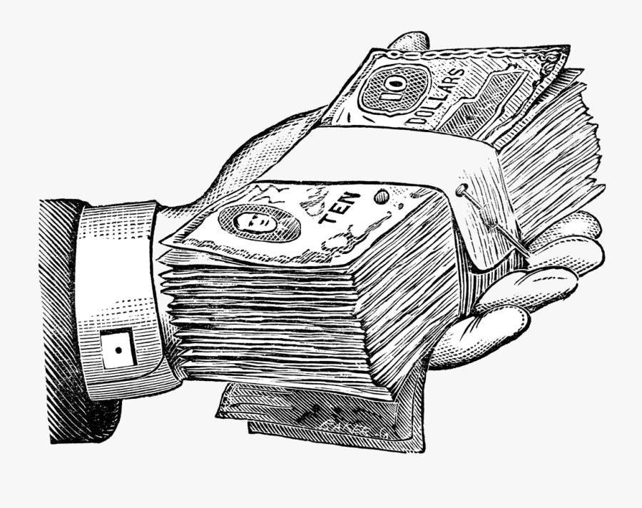Money Best Clipart Transparent Png - Money Clip Art Black And White, Transparent Clipart
