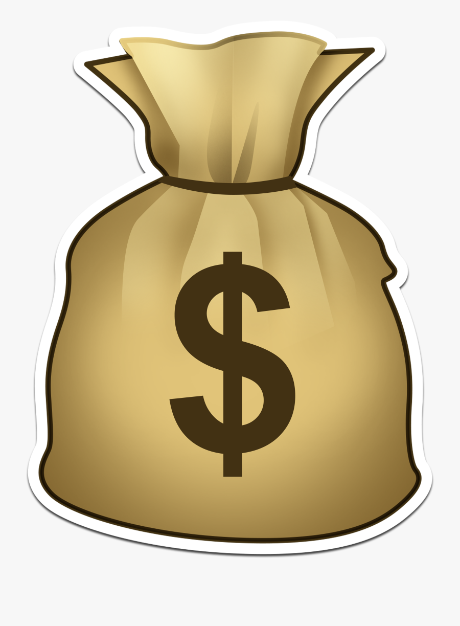 Dollars Clipart Slot Machine - Money Bag Emoji, Transparent Clipart