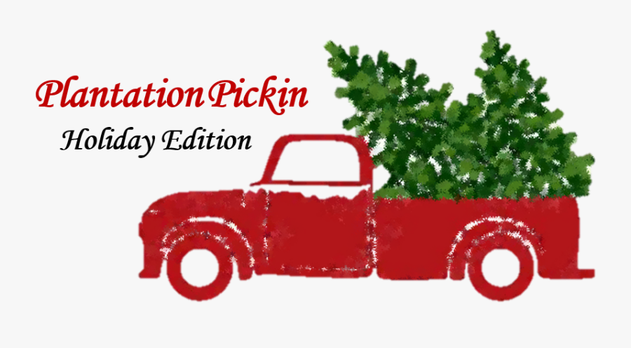 Christmas Tree Truck Monogram Svg, Transparent Clipart