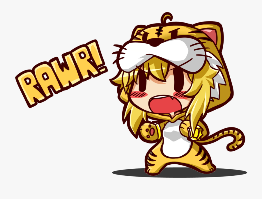 Yang Xiao Long Tiger Yellow Cartoon Clip Art - Chibi Yang Xiao Long, Transparent Clipart