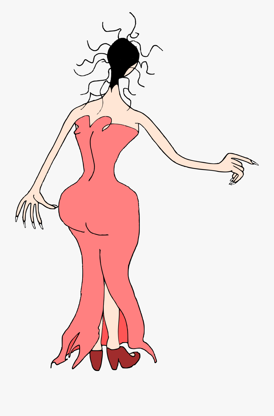 Girl In Dress Clip Arts - Illustration, Transparent Clipart