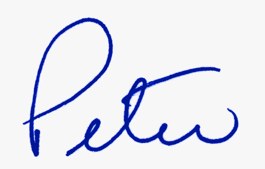 Petersignature Dark Blue Clipart , Png Download - Peter Transparent Signature, Transparent Clipart