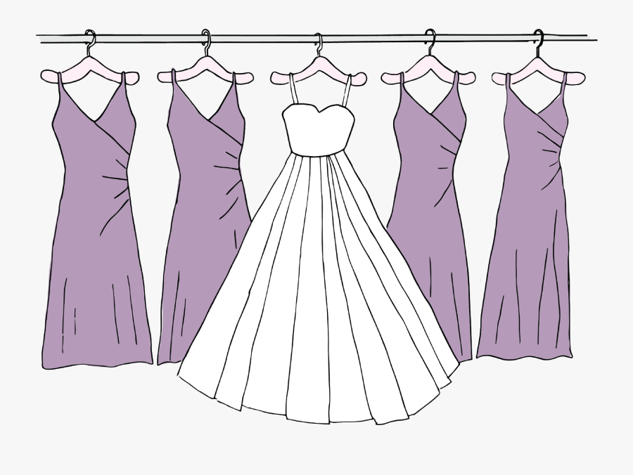 Transparent Wedding Dress On Hanger Clipart - Gown, Transparent Clipart