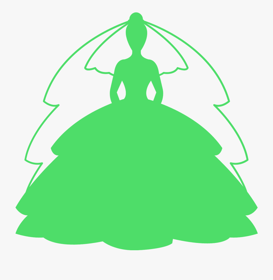 Gold Bride Silhouette, Transparent Clipart