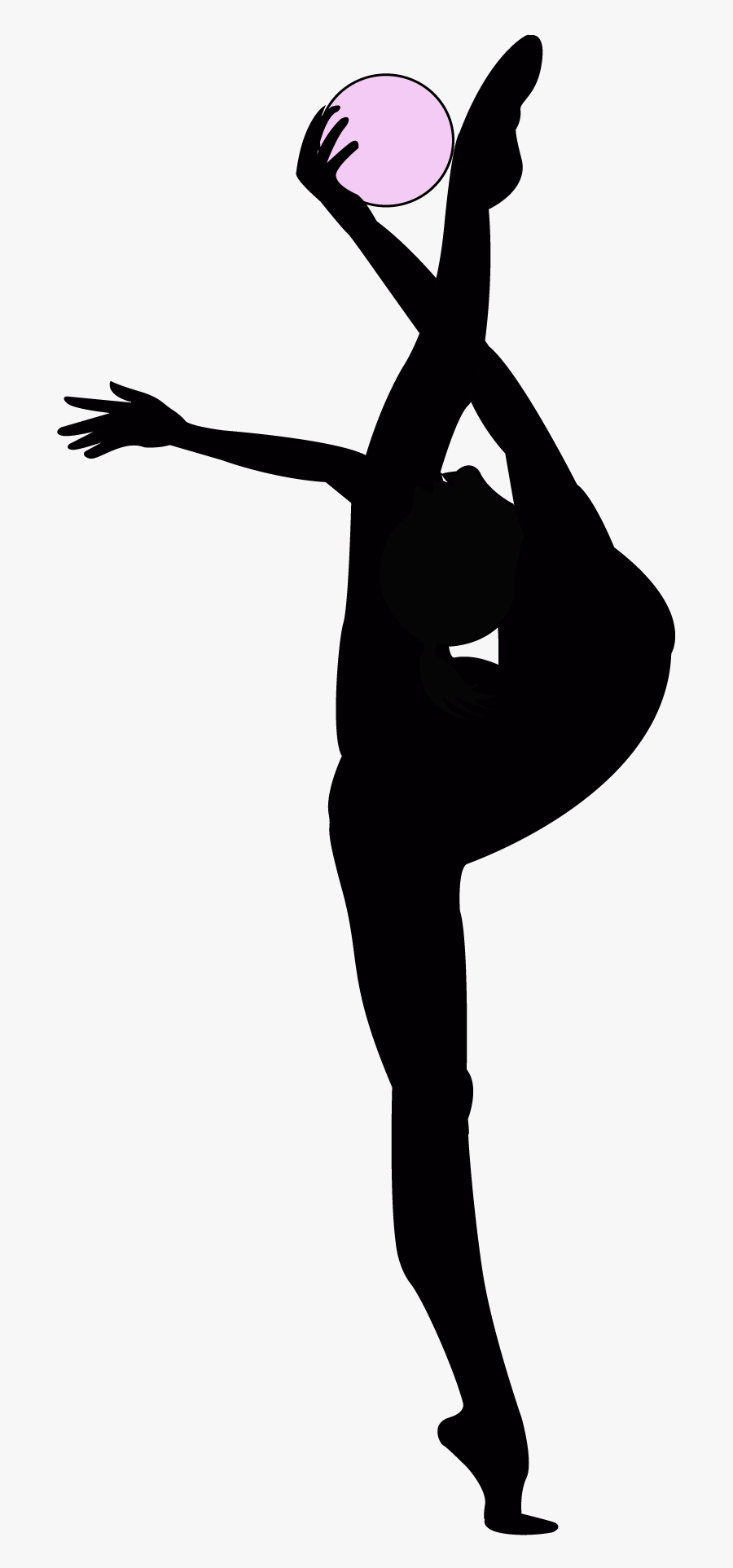 Rhythmic Gymnastics Silhouette Png Clipart , Png Download - Rhythmic Gymnastics Gymnastic Png, Transparent Clipart