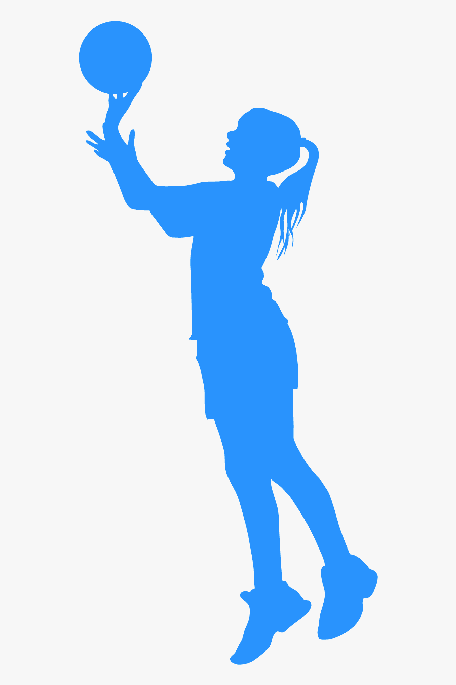 Mujer Jugando Basketball Silueta, Transparent Clipart