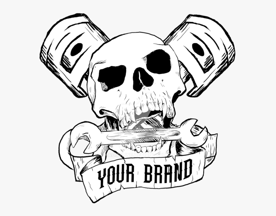 Piston Drawing At Getdrawings - Skull With Pistons Drawing, Transparent Clipart