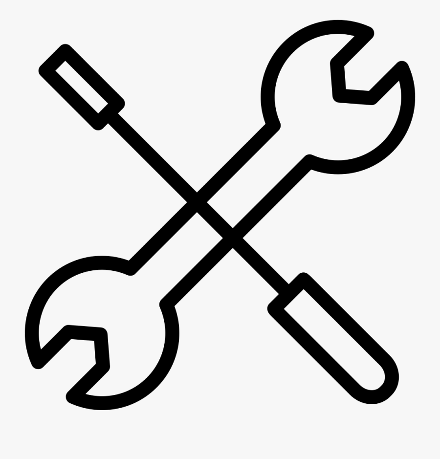 Crossed Wrench And Screwdriver - Hvac Tech Vector, Transparent Clipart