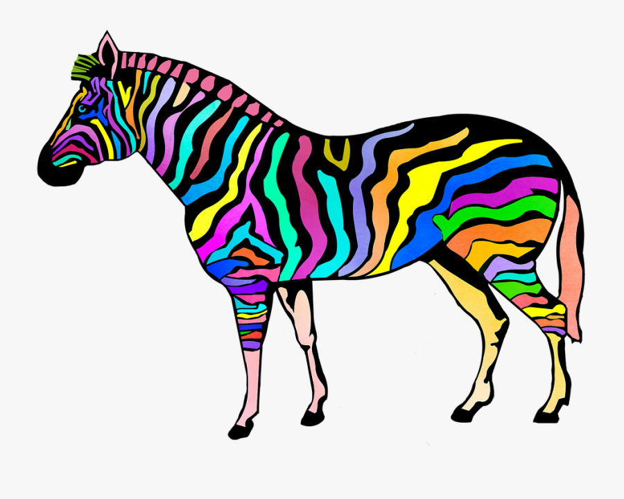 Zebra, Animal Print, Zoo, Candy Striped - Cmyk Png Animal, Transparent Clipart