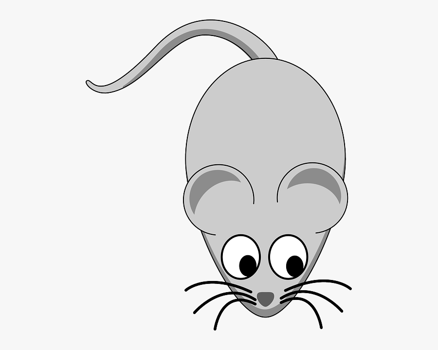 Mouse Animal Cliparts - Cartoon Mouse Looking Left, Transparent Clipart