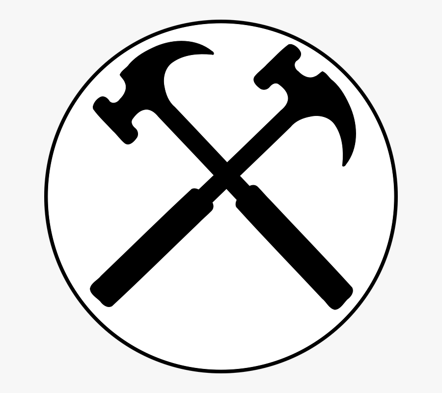 Crossed Hammers, Tools, Hammer, Repair, Symbol - Crossed Hammer Clipart, Transparent Clipart