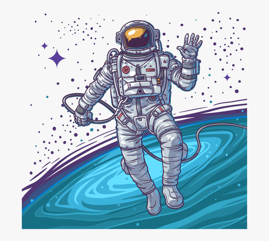 #galaxy #astronaut #sky #boy #stars #floating #ftestickers - Astronaut Floating In Space Drawing, Transparent Clipart