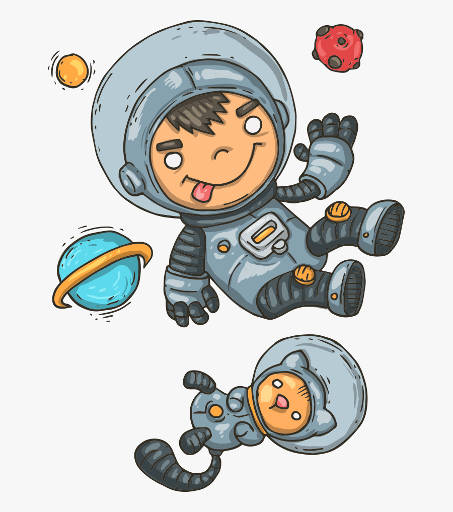 #astronaut #cat #space #universe #sky #planet #floating - Astronaut Vector Png, Transparent Clipart