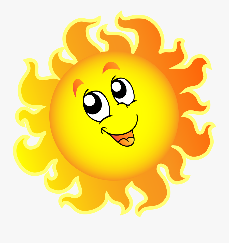 Illusion Clipart Kid Drawing - Cartoon Sun And Clouds, Transparent Clipart