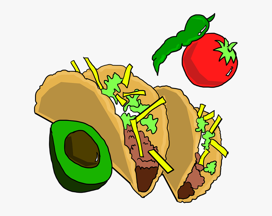 Tacos, Taco, Mexican, Mexican Food, Mexican Cuisine - Transparent Background Taco Clip Art, Transparent Clipart