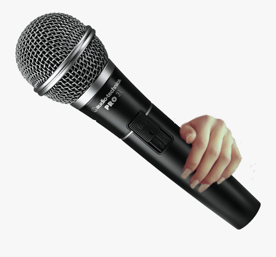 Hand Mic Song Sing Music Ⓒ - Mike In Hand Png, Transparent Clipart