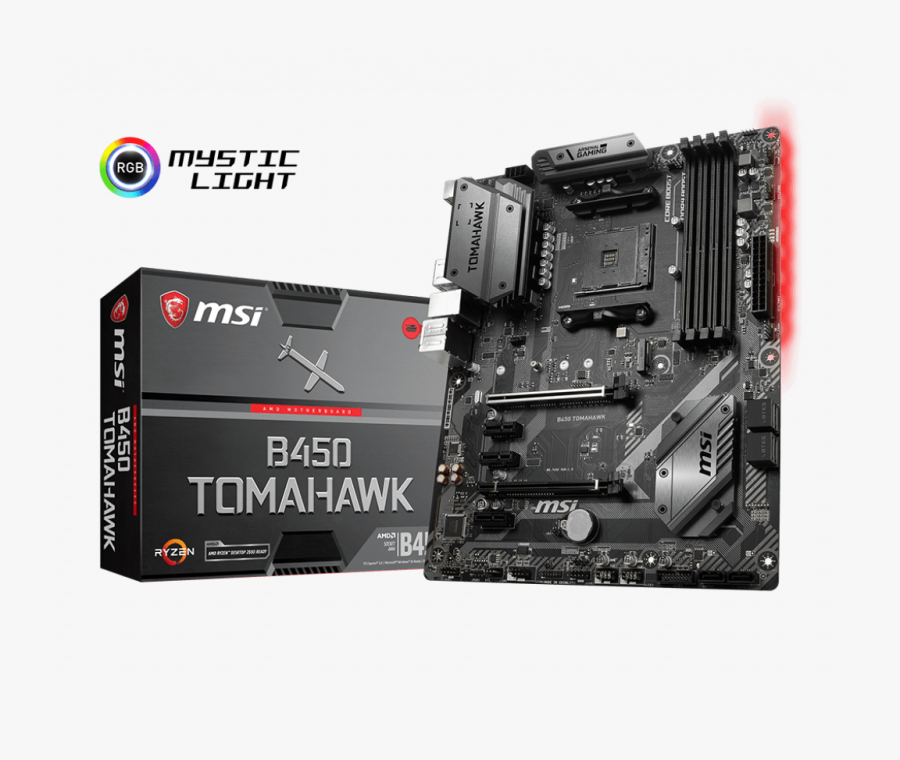 Msi B450 Tomahawk Atx Am4, Transparent Clipart