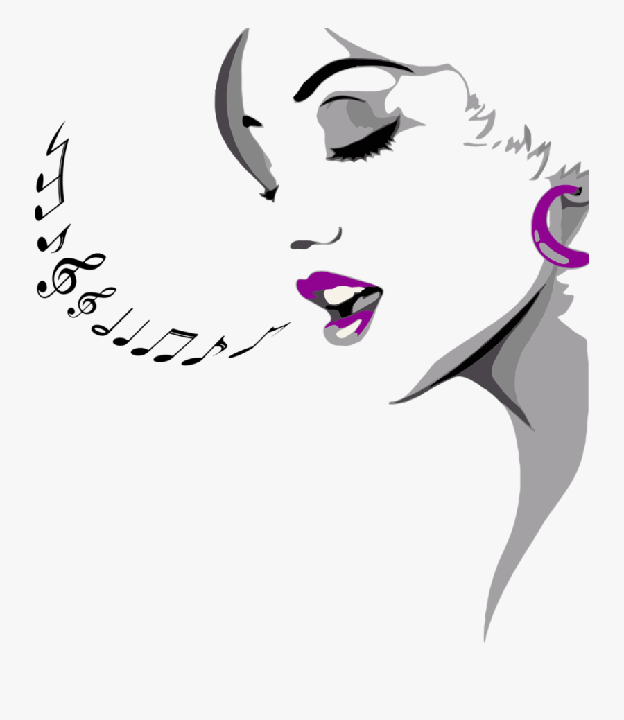 Singing Woman Clip Art - Singing Woman Png, Transparent Clipart