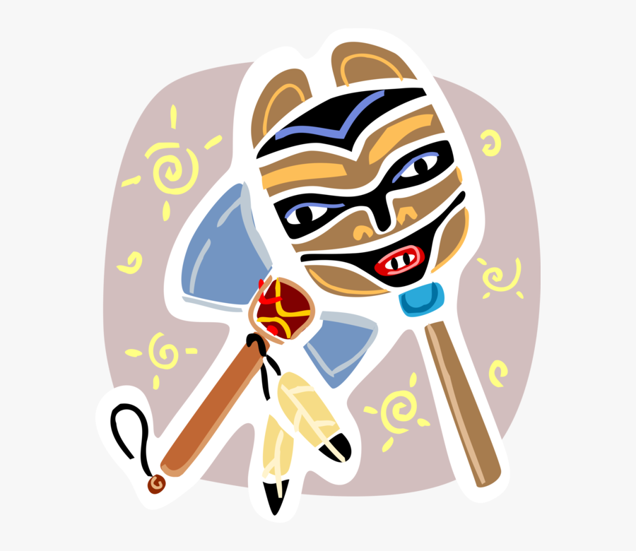 Vector Illustration Of North American Indigenous Indian, Transparent Clipart