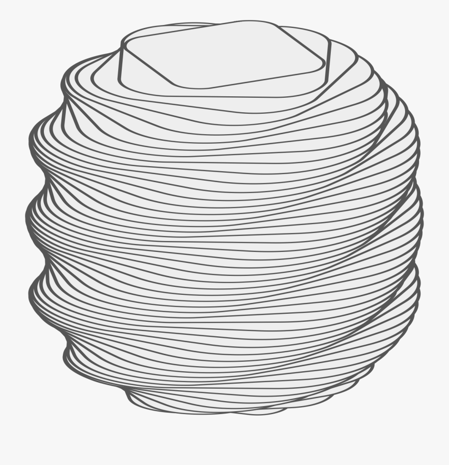 Twisted Rounded Big Image - Line Art, Transparent Clipart