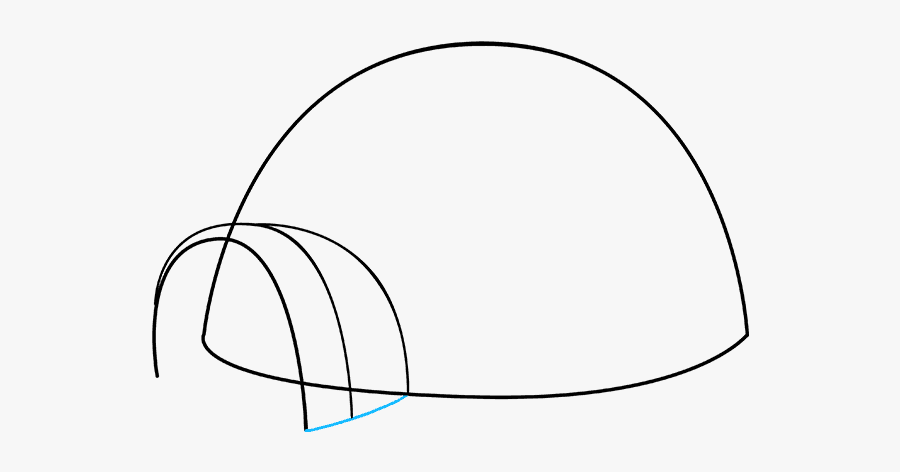 How To Draw Igloo - Line Art, Transparent Clipart