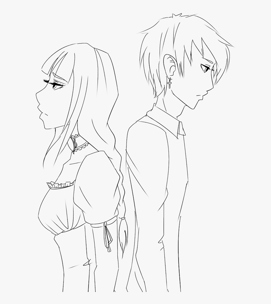 Sister Lineart Black And White - Brother Ans Sister Lineart, Transparent Clipart