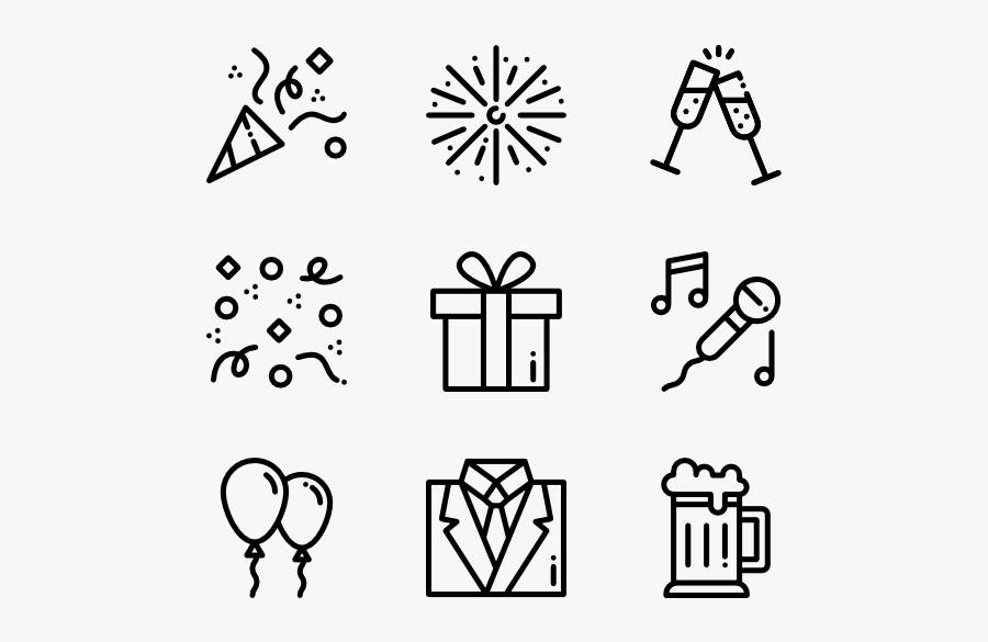 New Year - Chemistry Icons Png, Transparent Clipart