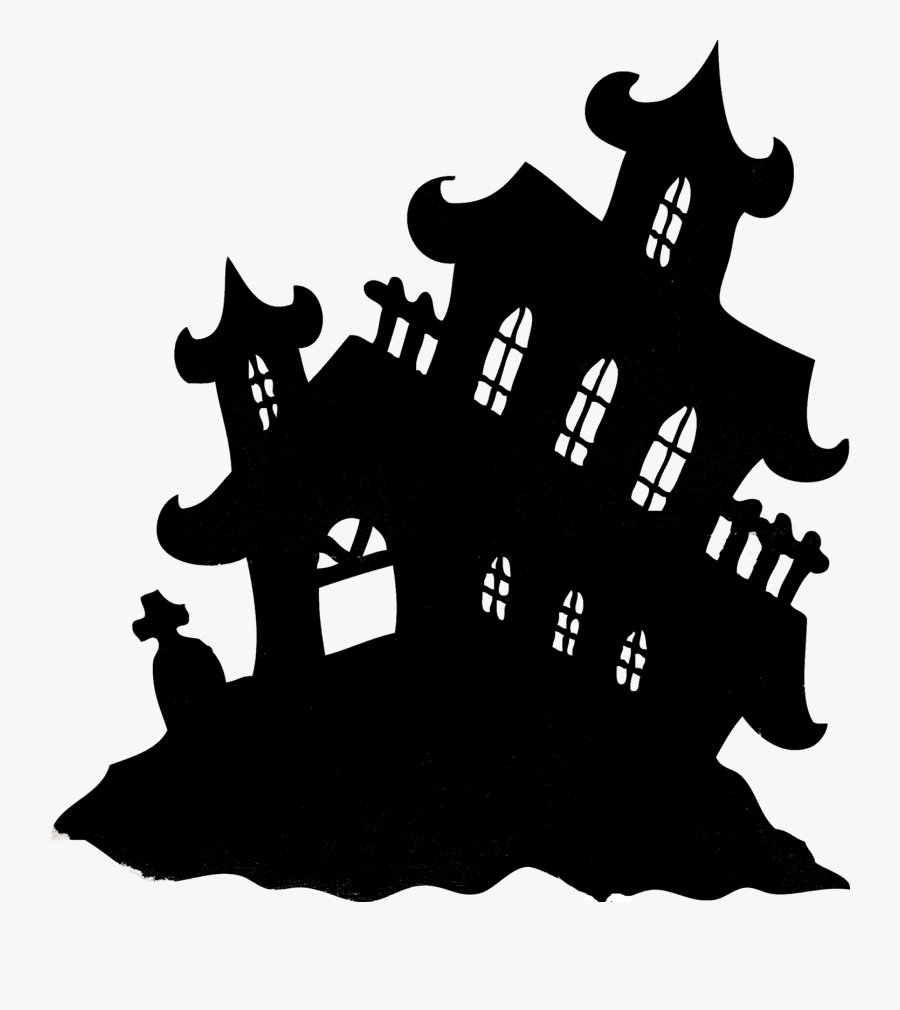Silhouette Halloween For Door, Transparent Clipart