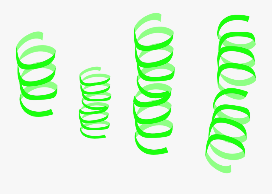 Streamer, Party, New Year"s Eve, Carnival, Ringed - Black And Green Streamers Transparent, Transparent Clipart