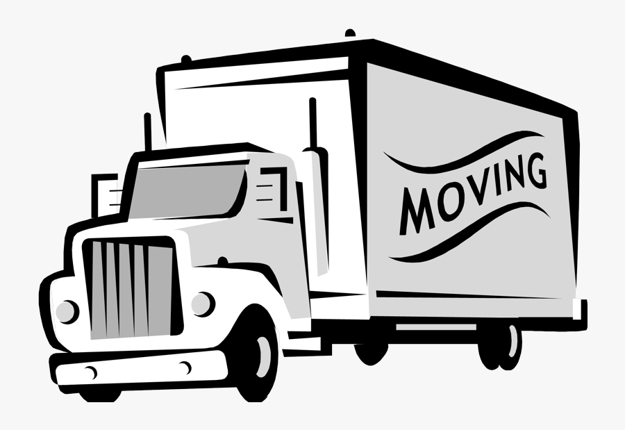 Moving Truck - Moving Truck Coloring Page, Transparent Clipart