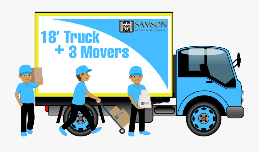 18 Truck 3movers, Transparent Clipart