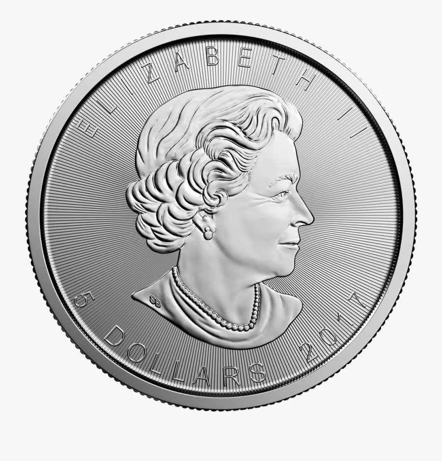 2017 1 Oz Canadian Silver Maple Leaf - Canadian Silver Coin Png, Transparent Clipart