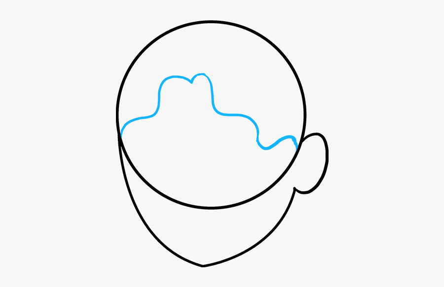 How To Draw Curly Hair - Figuras Geometricas Para Armar Esfera, Transparent Clipart