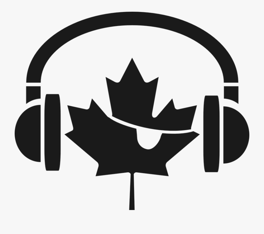 Headphones, Earphones, Maple Leaf, Canadian Music - Shashtri Indo Canadian Institute, Transparent Clipart