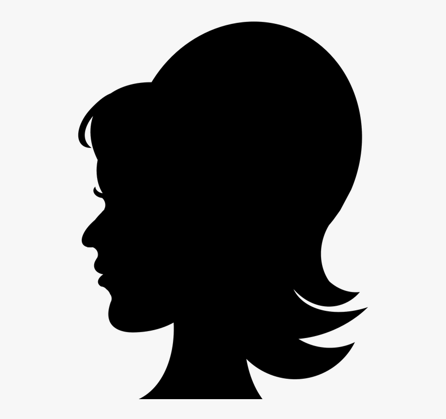 Hair,clip Art,black And White,illustration - Woman Head Clip Art, Transparent Clipart