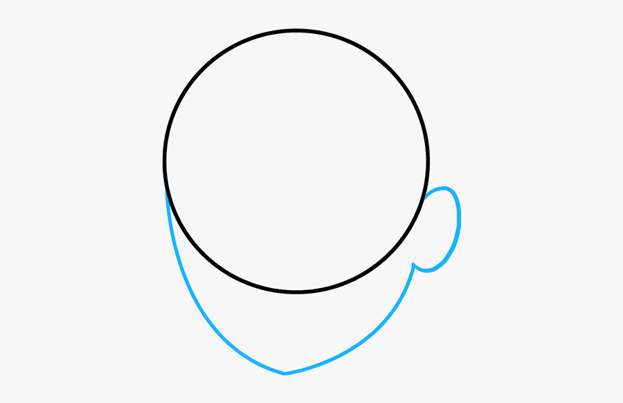 How To Draw Curly Hair - Circle, Transparent Clipart