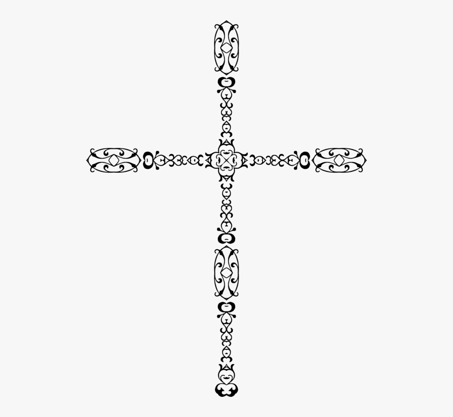 Neck,area,body Jewelry - Cross, Transparent Clipart