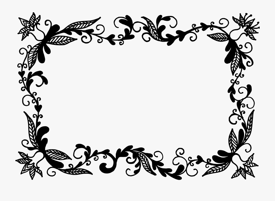 Picture Frames Flower - Border Flower Vector Png, Transparent Clipart