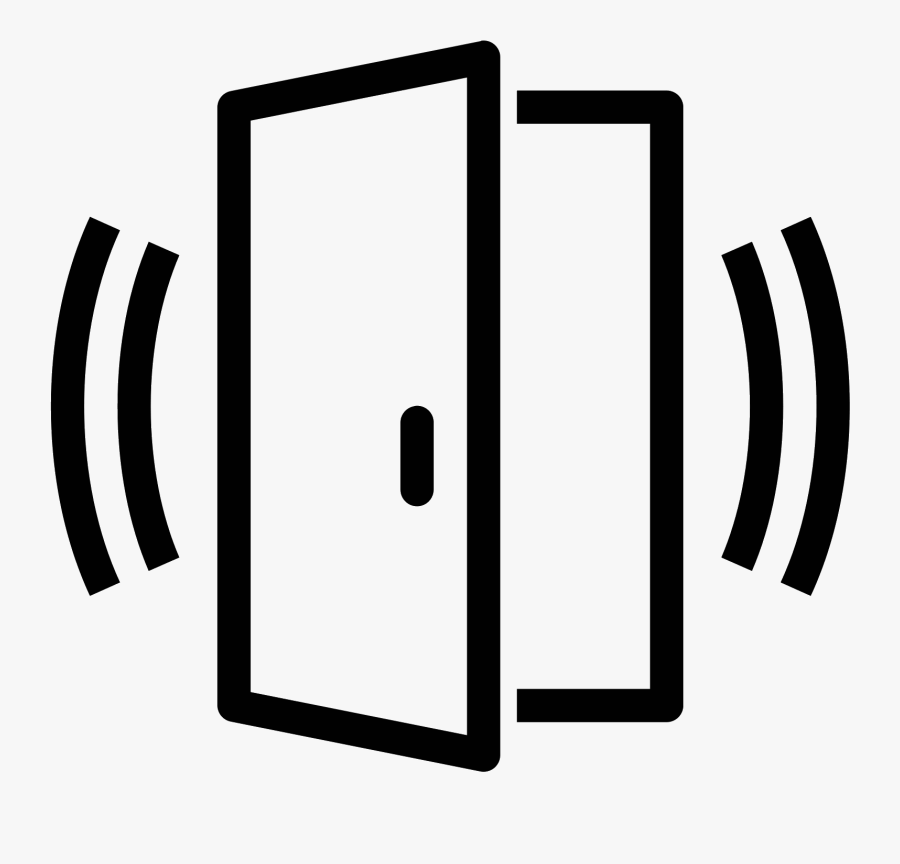 Door Sensor Alarmed Icon - Door Open Sensor Icon, Transparent Clipart