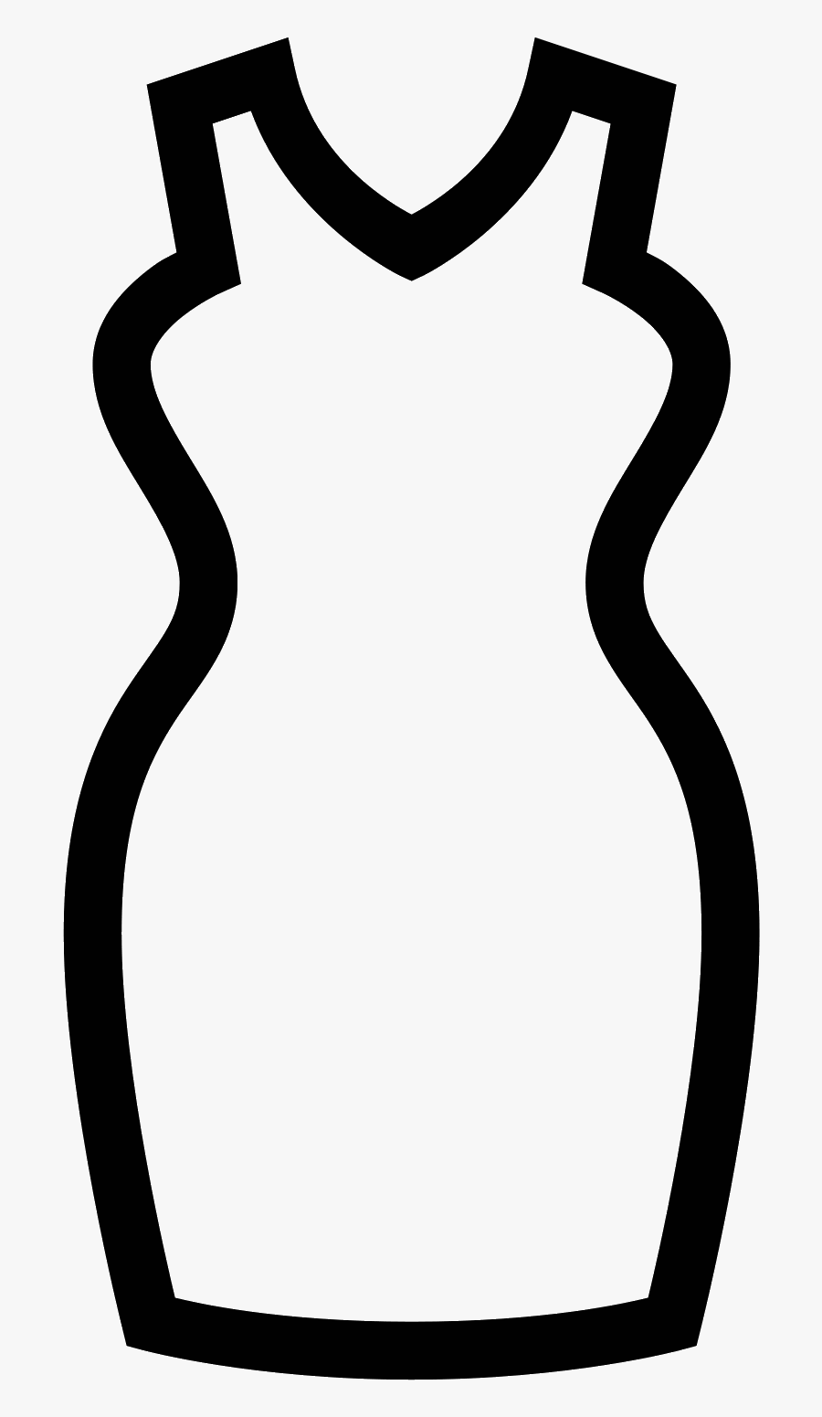 Transparent Fashion Clipart Black White - Little Black Dress, Transparent Clipart