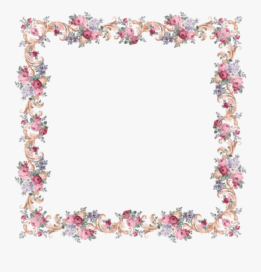 Victorian Borders For Paper, Borders And Frames, Rose - Thank You Border Png, Transparent Clipart