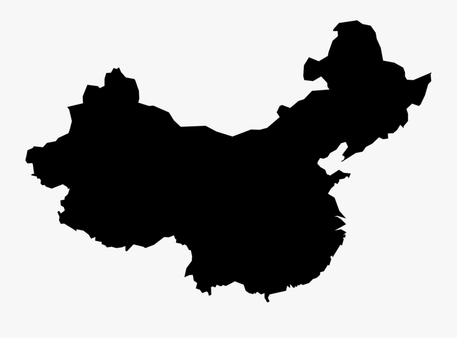 China Is Closing Its - China Country Shape Flag, Transparent Clipart
