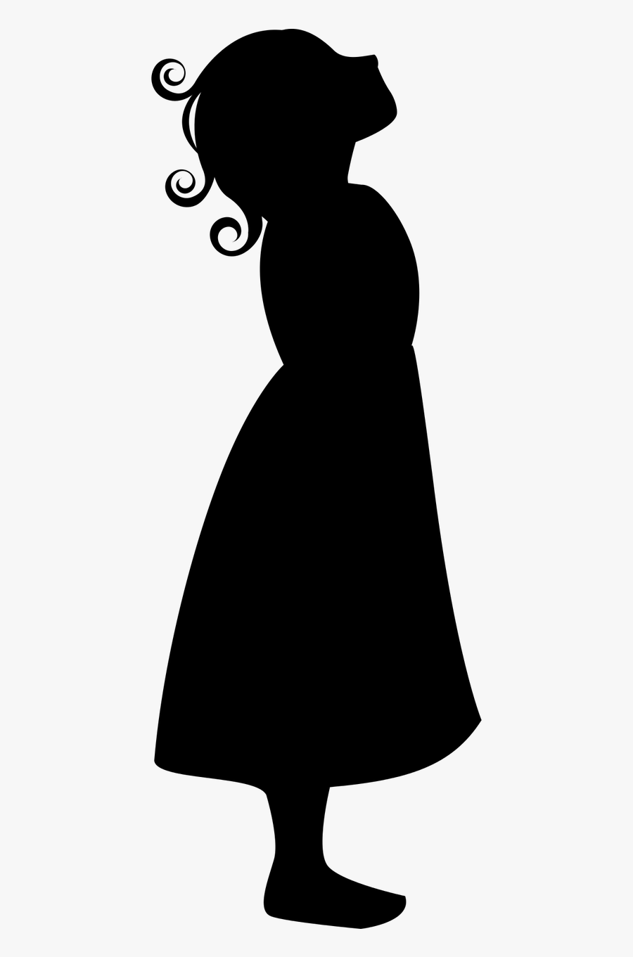 Girl Silhouette Remake - Niña Silueta Png, Transparent Clipart