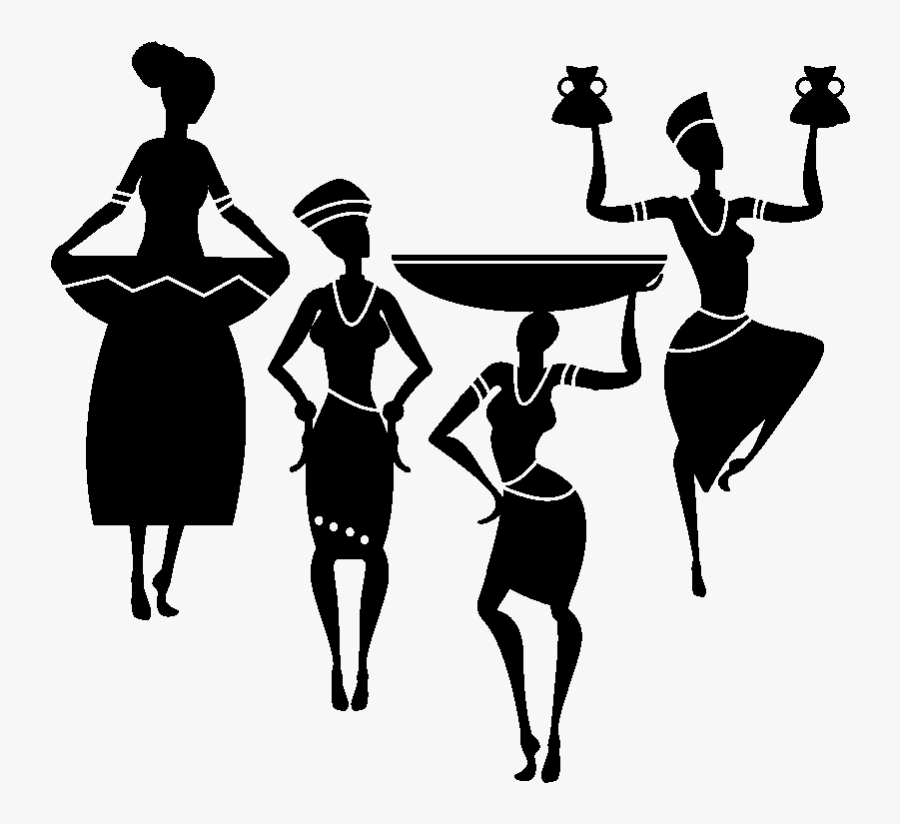 And White,little Black Dress - Wall Stickers African Silhouettes, Transparent Clipart