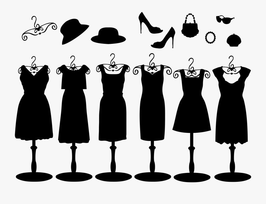 Dresses Clipart Free For Download - Black Dresses Clip Art, Transparent Clipart