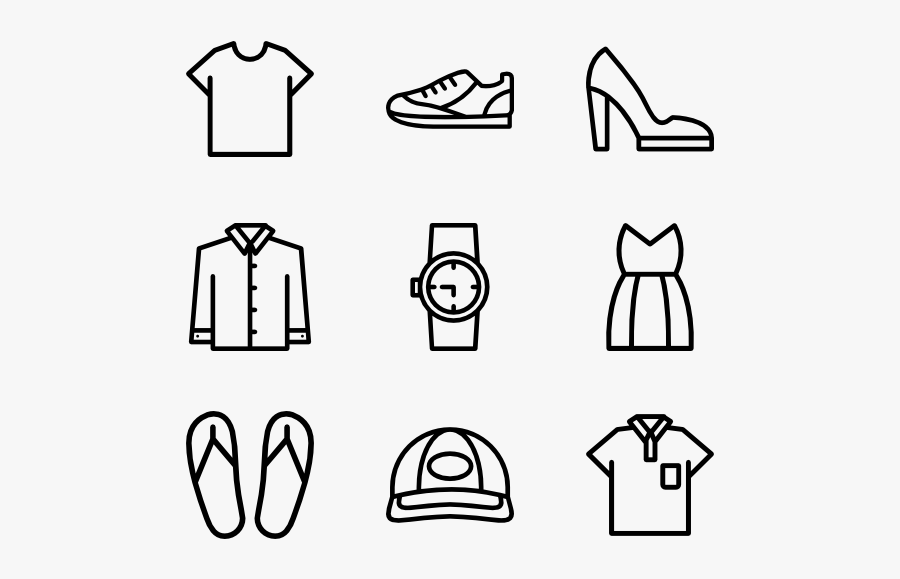 Clothes - Web Design Line Icon, Transparent Clipart