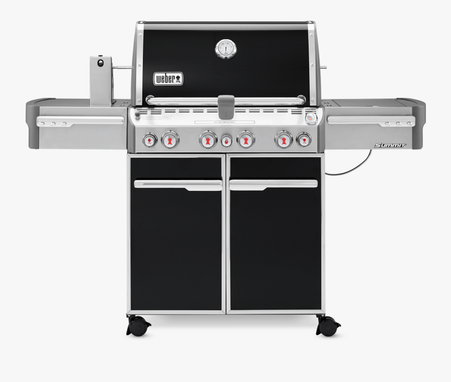 Bbq Grill Png Black And White - Weber Summit E 470 Gas Grill, Transparent Clipart